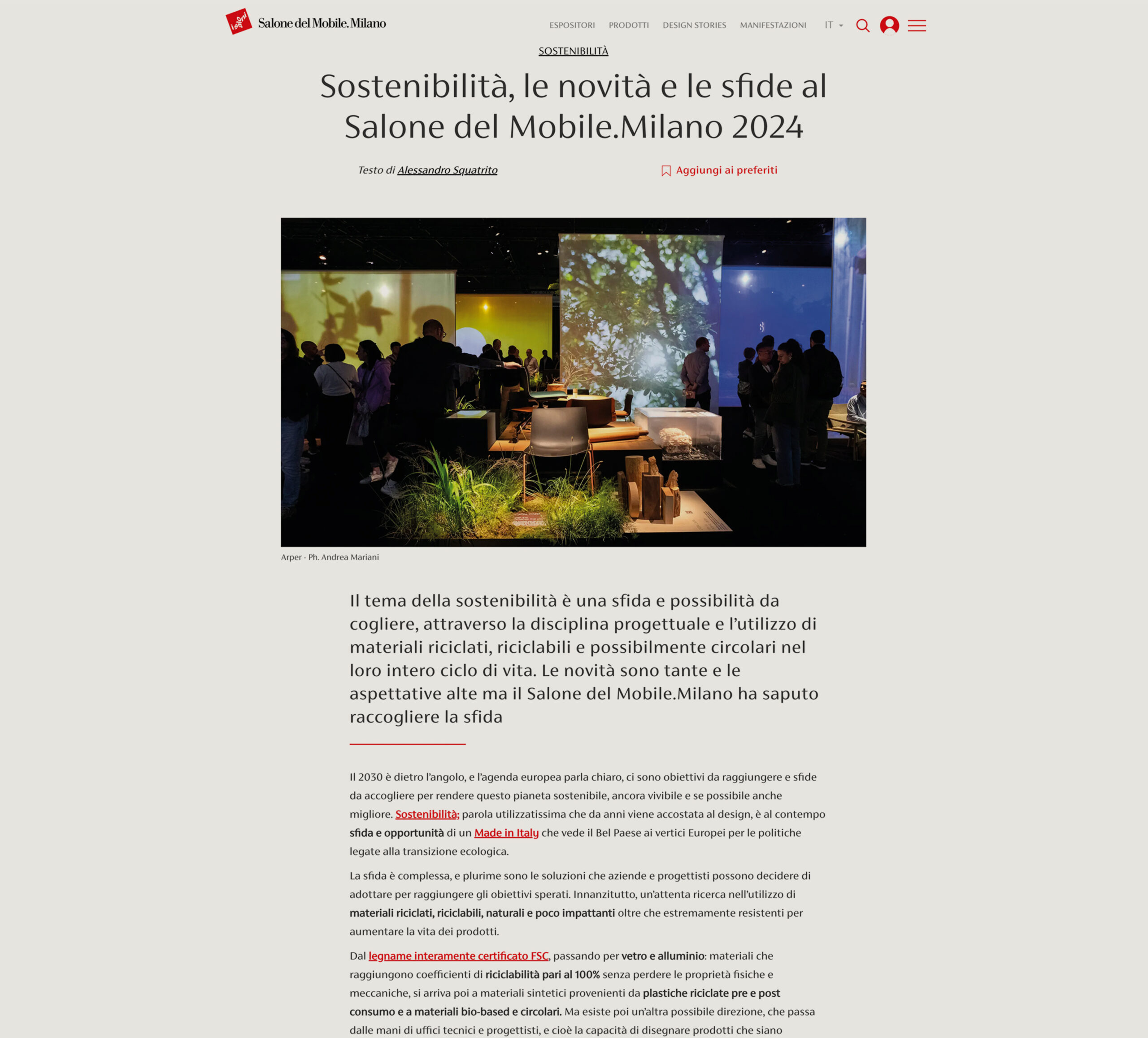 Salone del Mobile.Milano 04/24 - Adrenalina