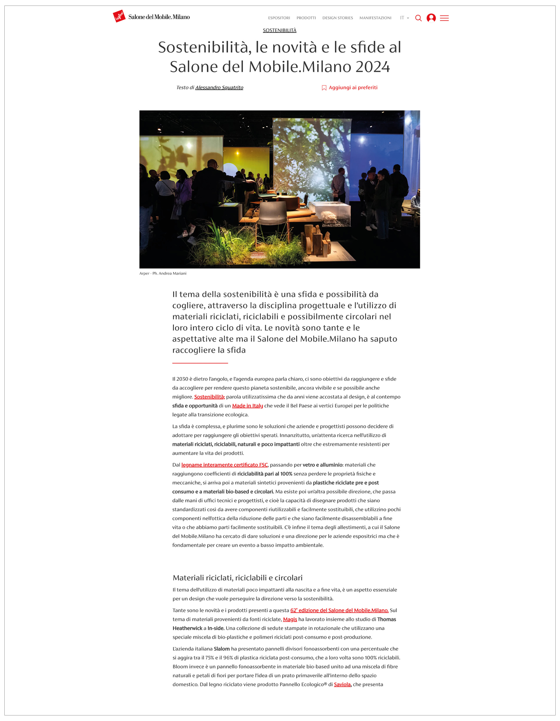 Salone del Mobile.Milano 04/24 - Adrenalina