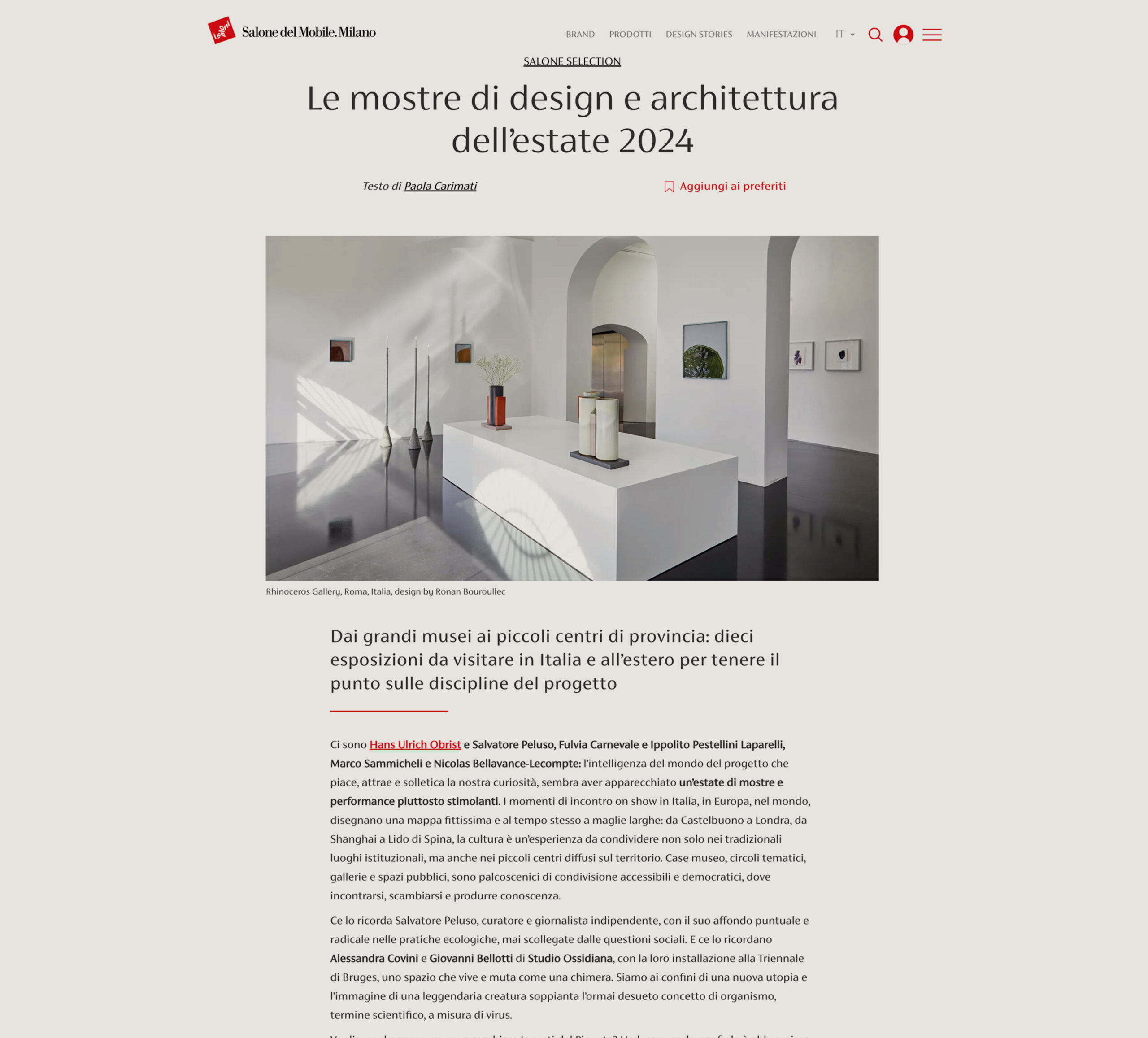 Salone del Mobile.Milano 07/24 - Adrenalina