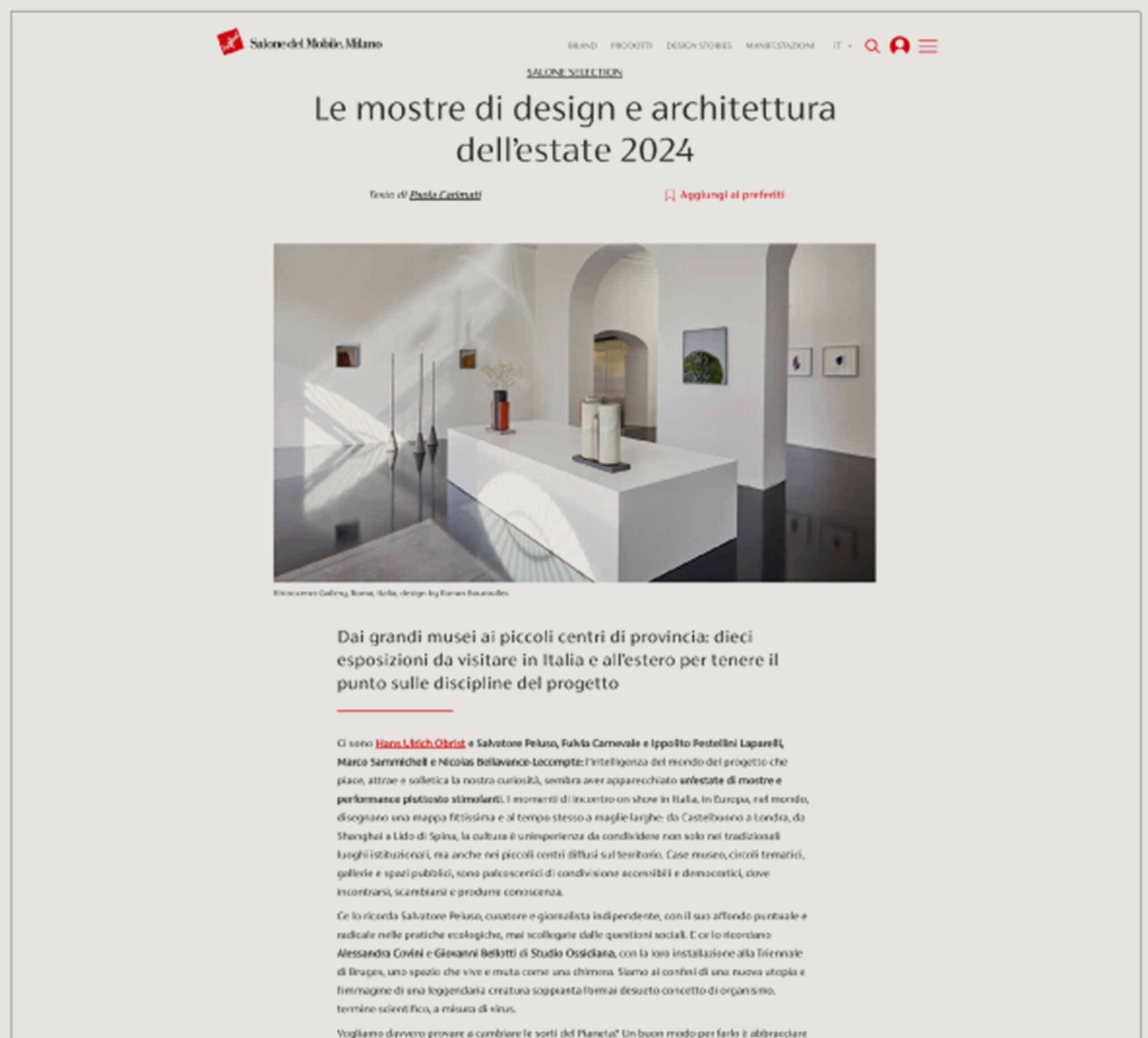 Salone del Mobile.Milano 07/24 - Adrenalina