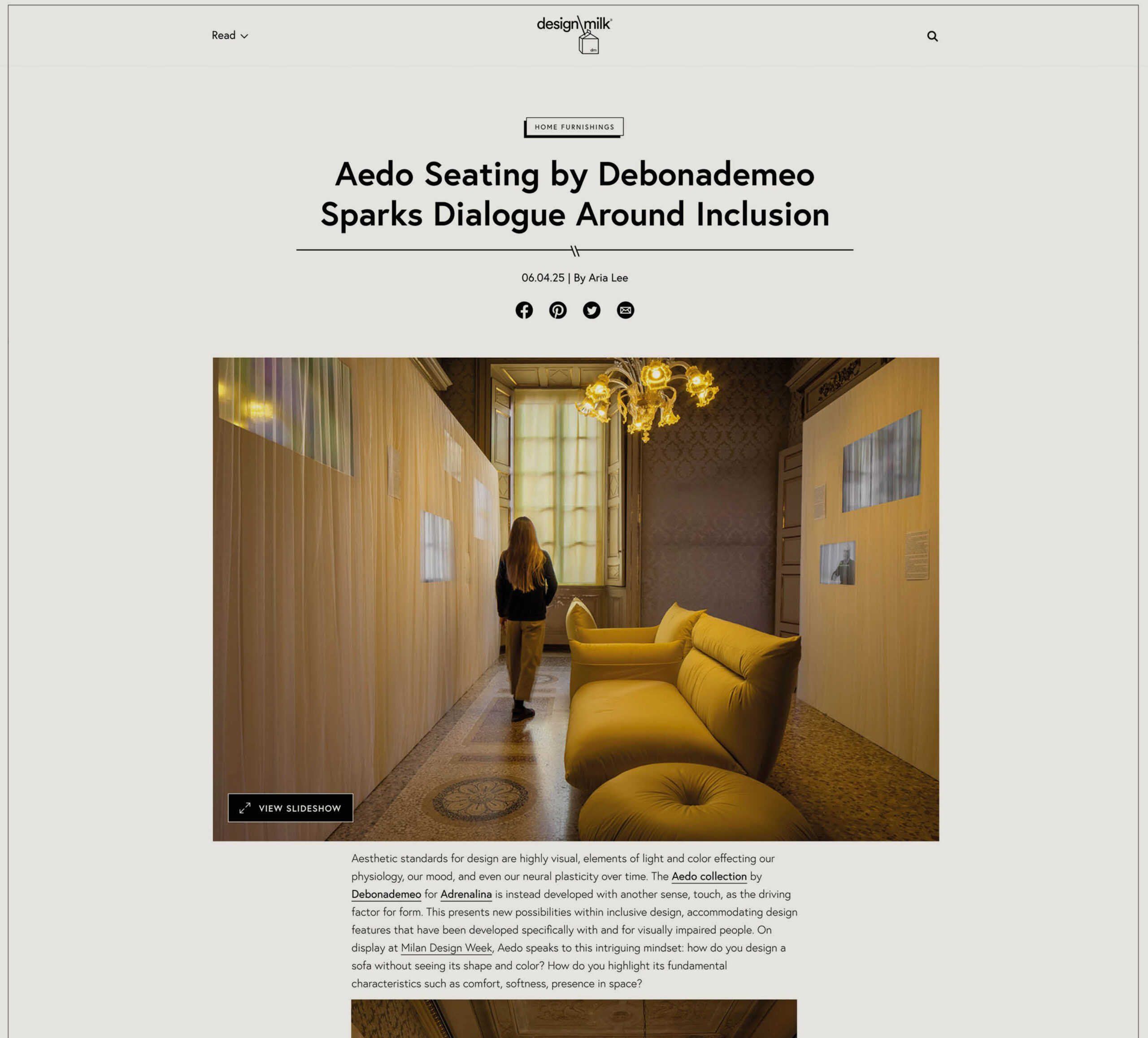 Design milk 04/25 - Adrenalina
