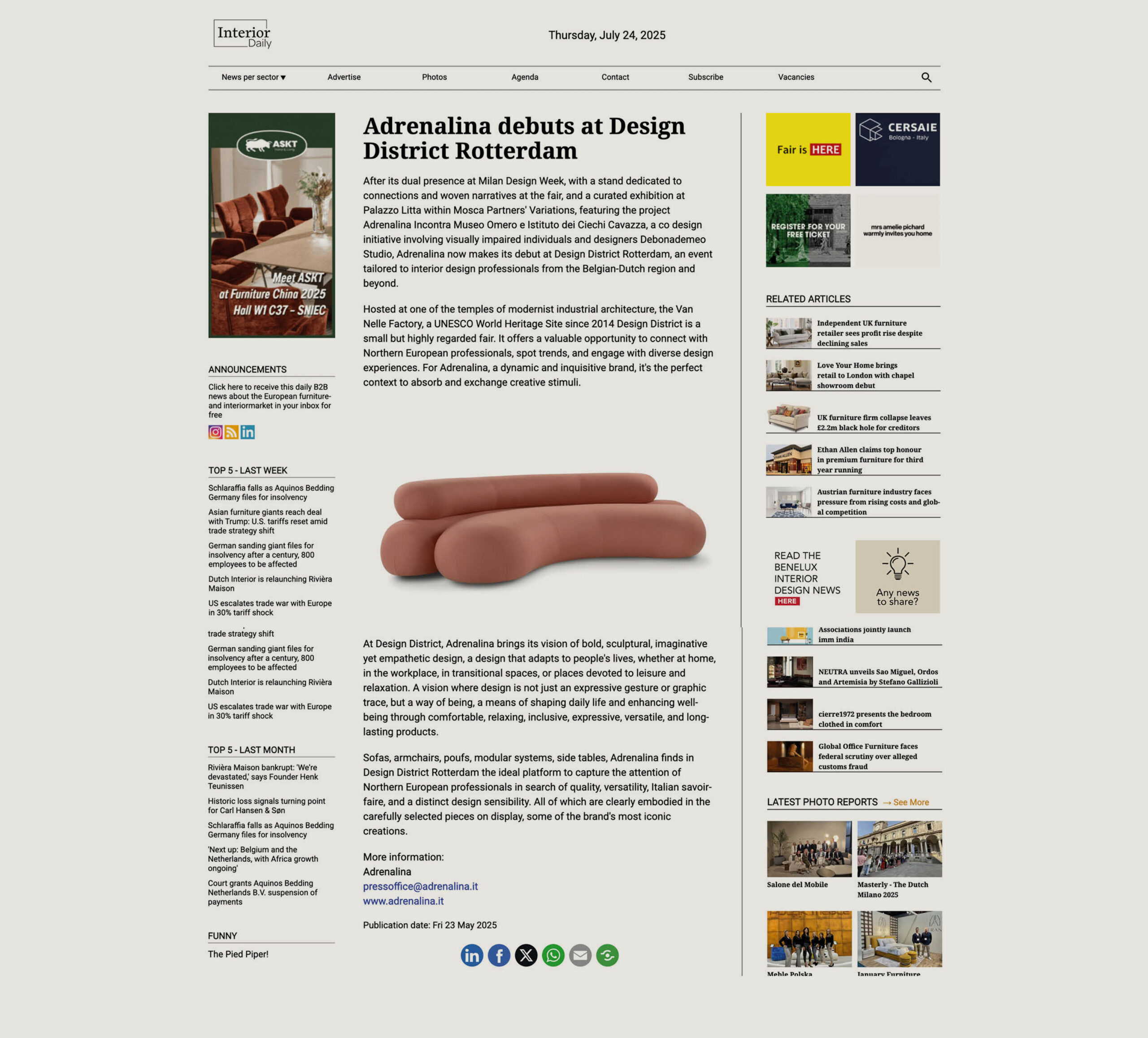 Interior Daily magazine 07/25 - Adrenalina