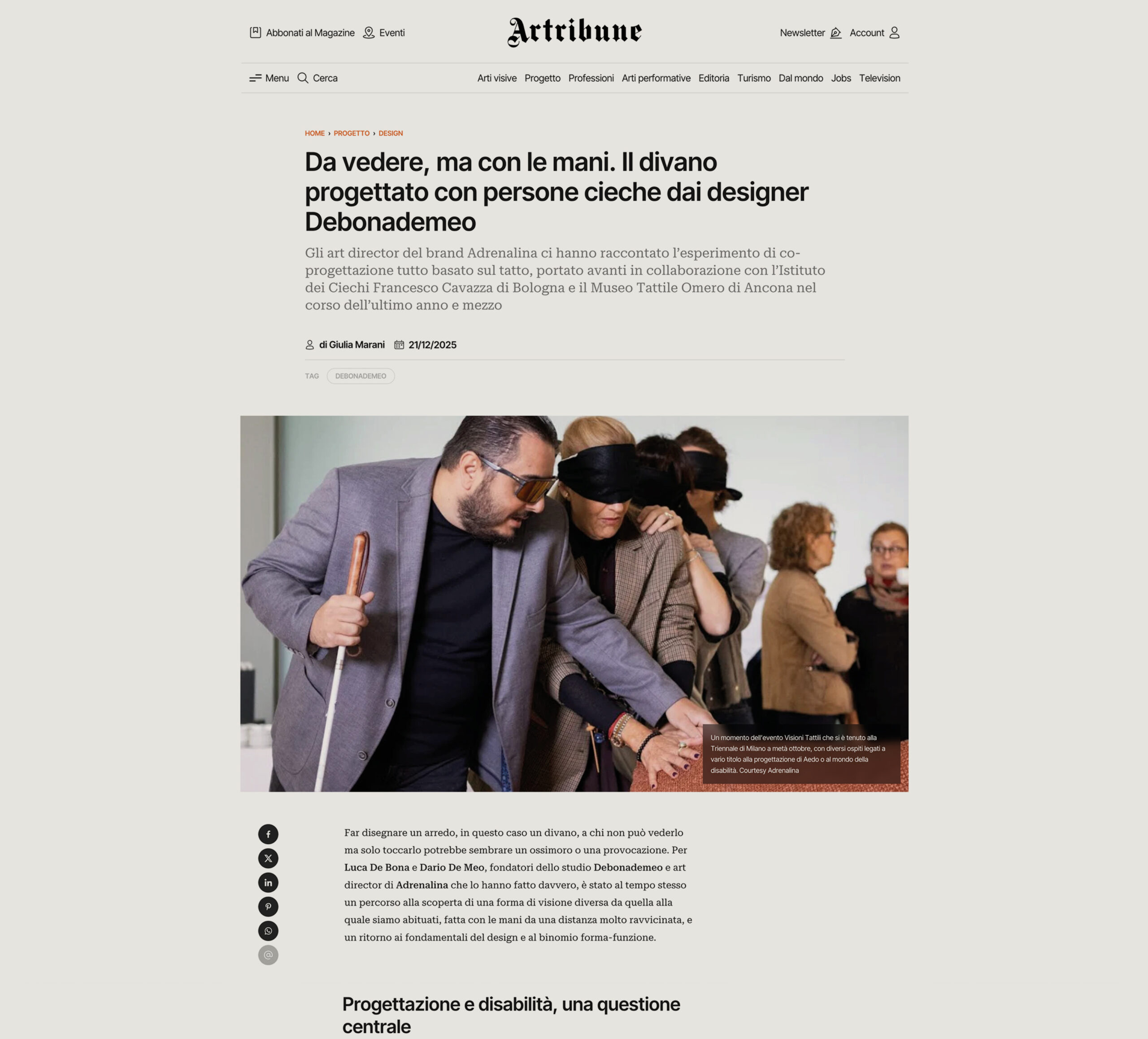 Artribune 12/25 - Adrenalina